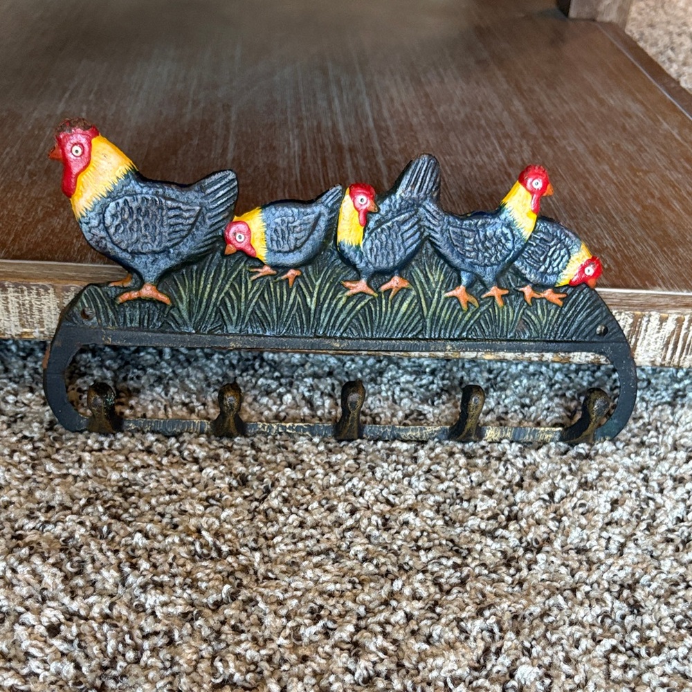 Cast Iron Chicken Wall Hook